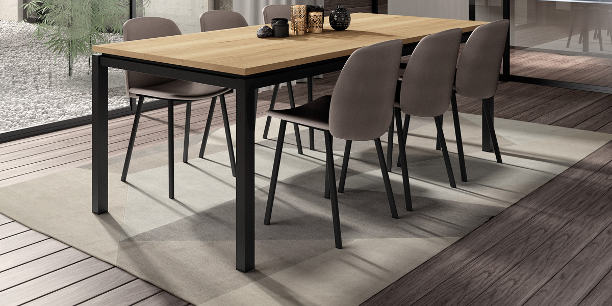 Ensemble tafel Vicenza en stoelen Olivia