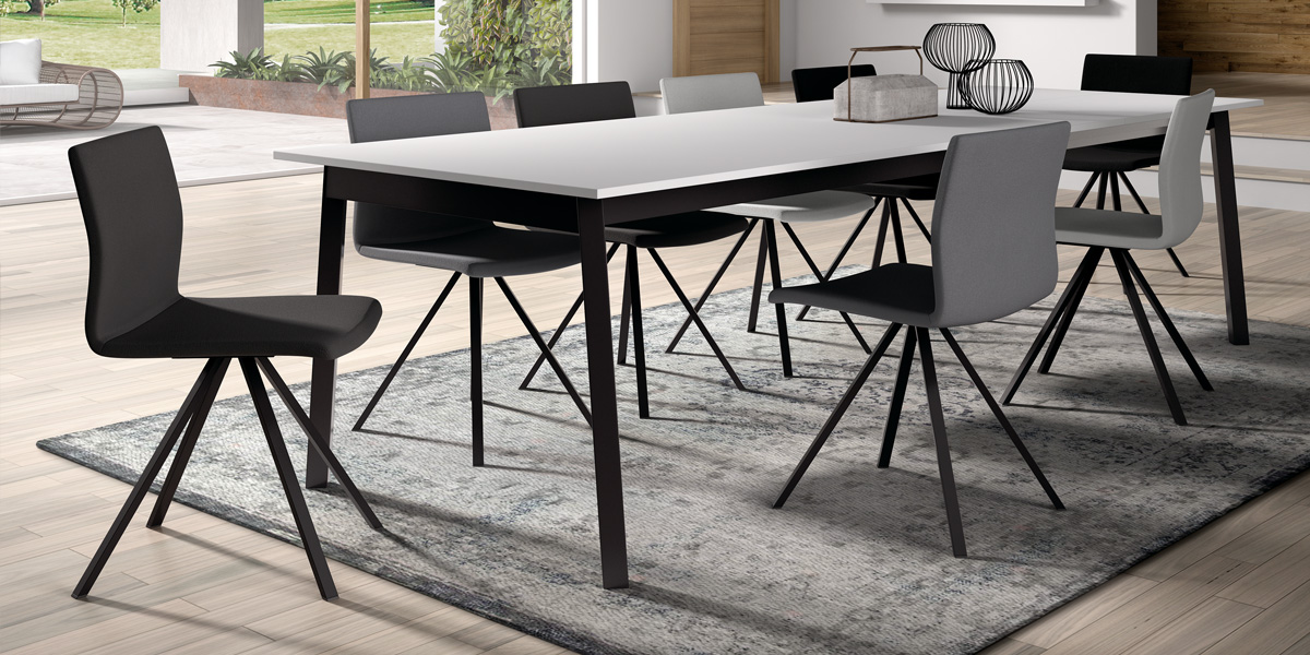 Ensemble tafel Victoria en stoelen Silva